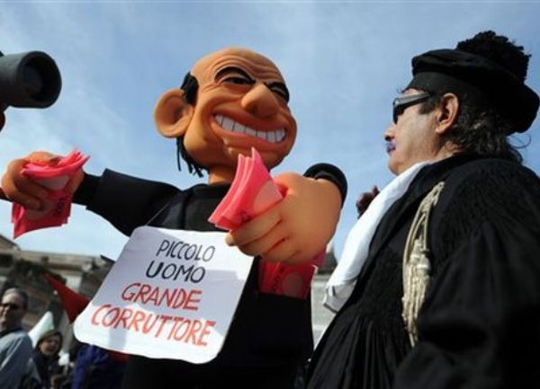 berlusconi prosvjed