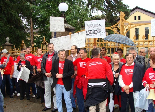 protestna šetnja radnika Fruktone i Fabrike duvana