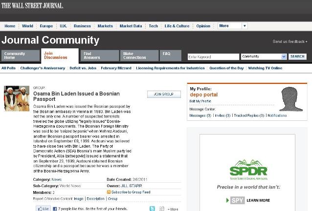 Forum Wall Street Journala o Osami bin Ladenu