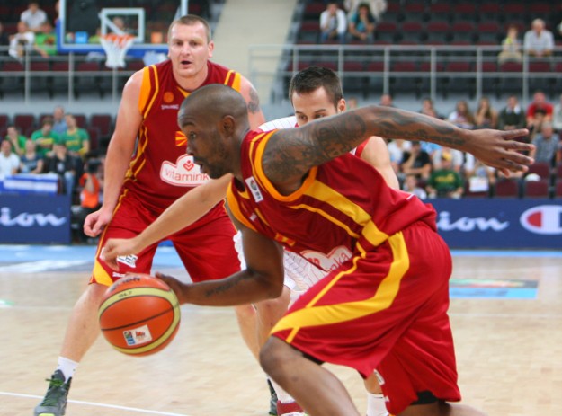 Makedonci na Eurobasketu; foto: Reuters