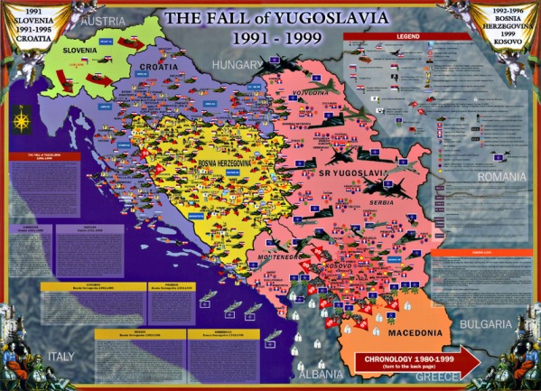 RASPAD JUGOSLAVIJE MAPA