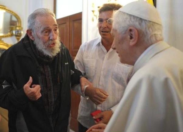 fidel castro papa benedict