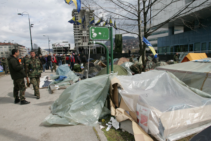 Protesti bivših pripadnika OSBiH u Sarajevu/ Foto: DEPO PORTAL