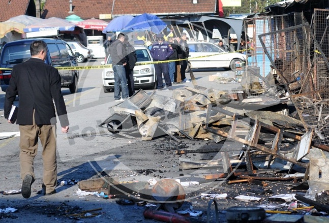 Izgorjela Nova pijaca u Banjaluci/ Foto: Nezavisne novine