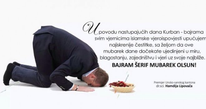 Evo kako Hamdija Lipovača čestita Kurban-bajram