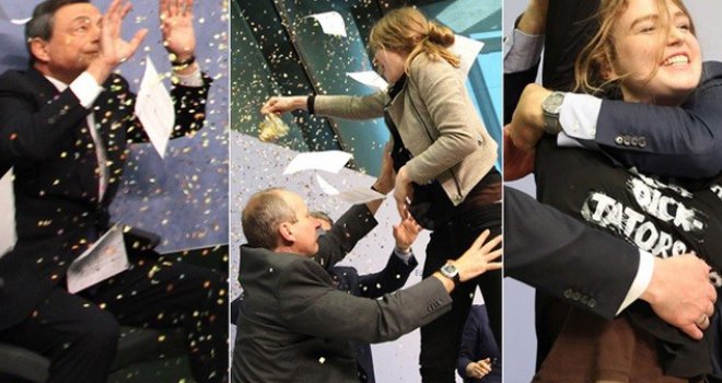 Pomahnitala aktivistkinja skočila na zapanjenog Maria Draghia: A evo i šta je pritom urlala...