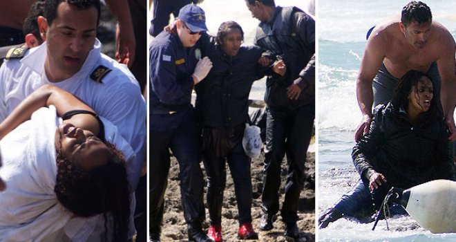  Šokantni snimci nove havarije u moru smrti: Imigranti, među kojima i dijete, završili na hridima...