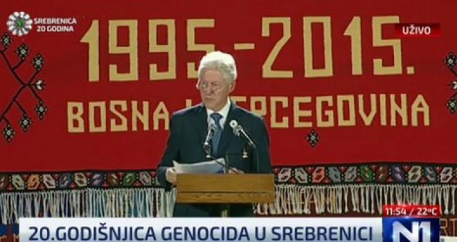 Clinton:  Nakon 20 godina zahvalan sam što je BiH i dalje mirna zemlja i iz dubine srca volim ovo mjesto