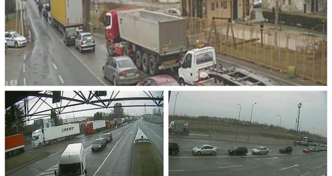 Obustavljen saobraćaj na šest graničnih prelaza između Hrvatske i BiH, stvorile se ogromne kolone