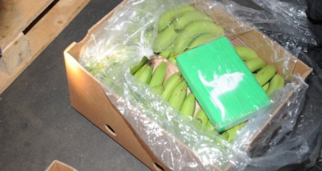 Tona kokaina s bananama zaustavljena na putu za BiH