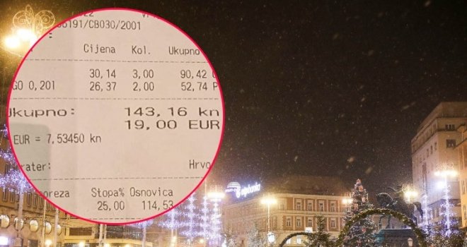 U Zagrebu cijene već podivljale: Tri čaja i dva soka u centru grada platili 19 eura!