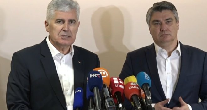 Čović i Milanović sastali se u Zagrebu, složili se: 'Nužno je sačuvati mir i stabilnost u BiH'