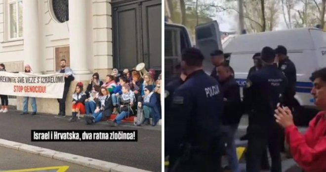 Protest zbog učešća Hrvatske u genocidu u Gazi okončan hapšenjem desetina Zagrepčana