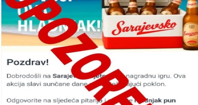 Oprez: Upozorenje na lažnu nagradnu igru