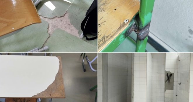 Vijećnica objavila fotografije iz sarajevske škole: Horor u kojem učenici borave svaki dan